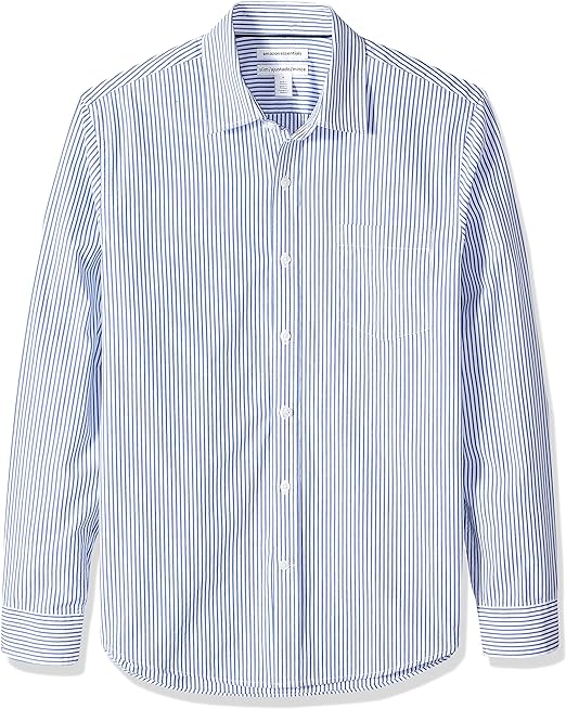 Photo 1 of 2XL Amazon Essentials Men's Slim-Fit Long-Sleeve Poplin Shirt