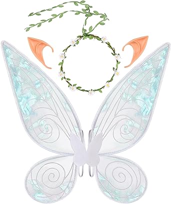 Photo 1 of 23x31 Inch Adult Fairy Wings for Women, Large Angel Wings,Fairy Costume for Women Girls Halloween Dress Up Party Favor
