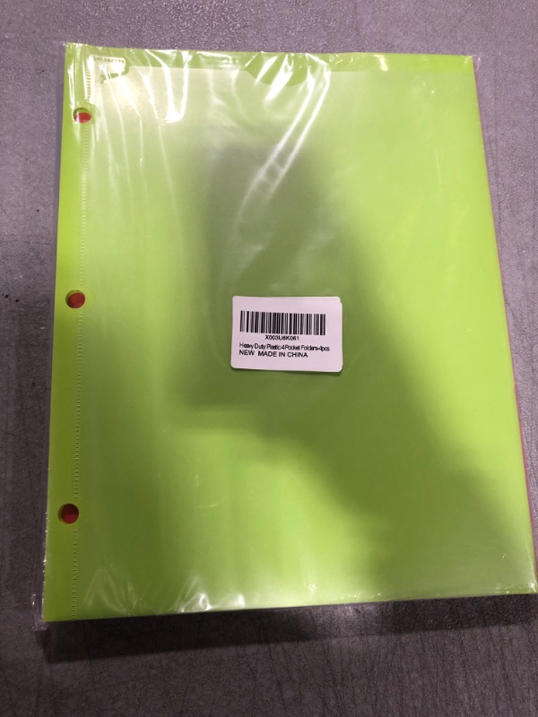 Photo 2 of Heavy Duty Plastic 4 Pocket Folders-4pcs 4 PCS Heavy Duty 4 Pocket Folder