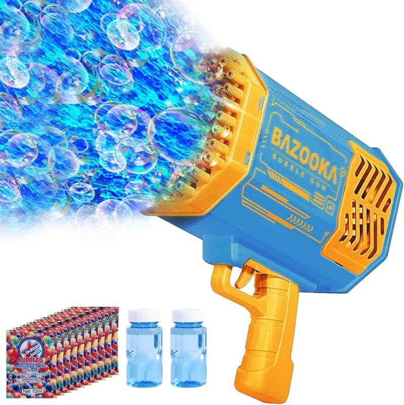 Photo 1 of Bubble Machine Gun Kids Toys, 69 Holes Bubble Gun with Colorful Lights and Thousands Bubbles, Party Favors Christmas Gifts for Girl Boy
