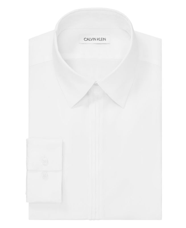 Photo 1 of Calvin Klein Men's Infinite Color Slim Fit Dress Shirt - White
 XL 17-17 1/2  34-35