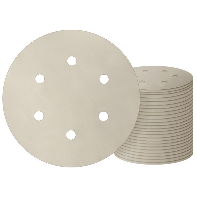 Photo 1 of 6 Inch 6-Hole 240 Grit Sanding Disc with Interface Pad, GOH DODD 25 Pieces Wet Dry Sandpaper Hook and Loop Sanding Pads for Random Orbital Sander, Automotive, Wood Polishing and Sanding