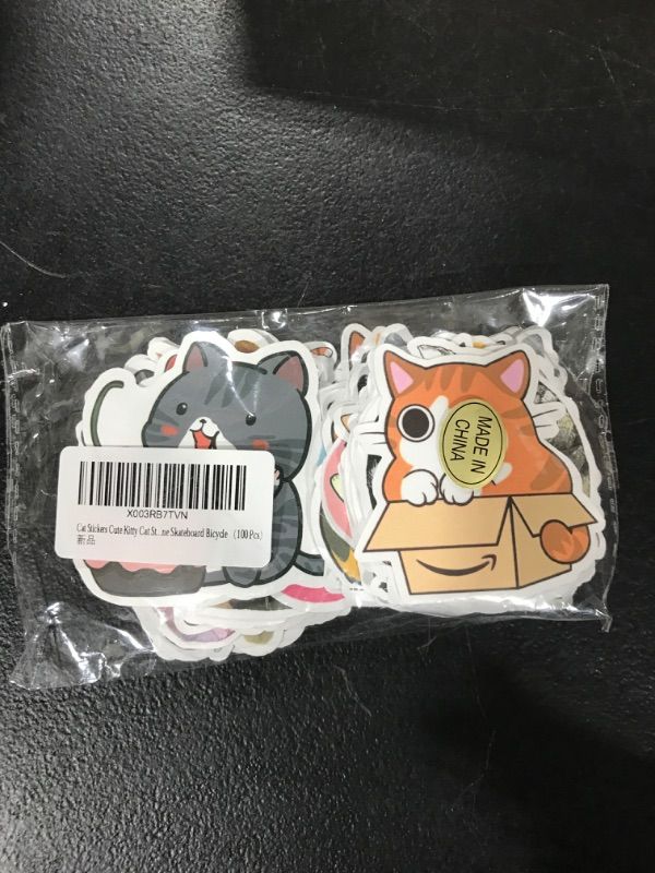 Photo 2 of Cat Stickers Kitty Stickers Animal Stickers Cat Water Bottle Stickers for Kids Stickers Bulk Laptop Stickers Cute Stickers for Teens Stickers Aesthetic ?100 Pcs?