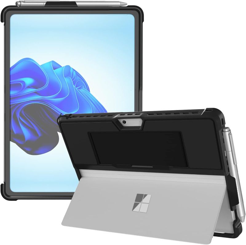 Photo 1 of CC Store Case for Microsoft Surface Pro 8, Rugged Shockproof Protective Cover for 2021 Surface Pro 8 13 Inch, with Hand Strap and Pencil Holder 