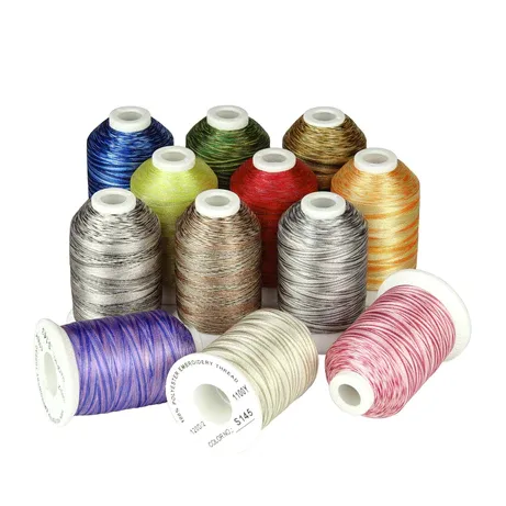 Photo 1 of 12 Colors Variegated Embroidery Thread