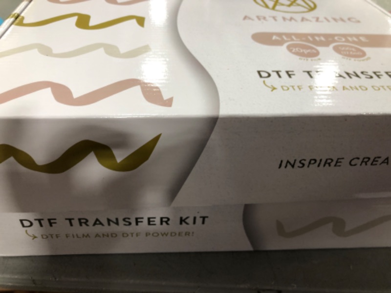 Photo 2 of DTF Powder and Transfer Film, DTF Kit - 20 Sheets, A4 Fade Resistant DTF Transfer Film and 1.1lb Fine Adhesive DTF Powder for Sublimation - Iron on Heat Transfer Paper for Any Fabrics w/Manual. 2 PACK