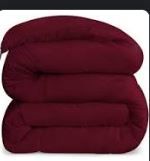 Photo 1 of  UTOPIA QUEEN COMFORTER 88 X 88 BURGUNDY