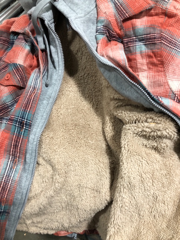 Photo 1 of Natural Reflections Hooded Flannel Shirt Jacket for Ladies (L)