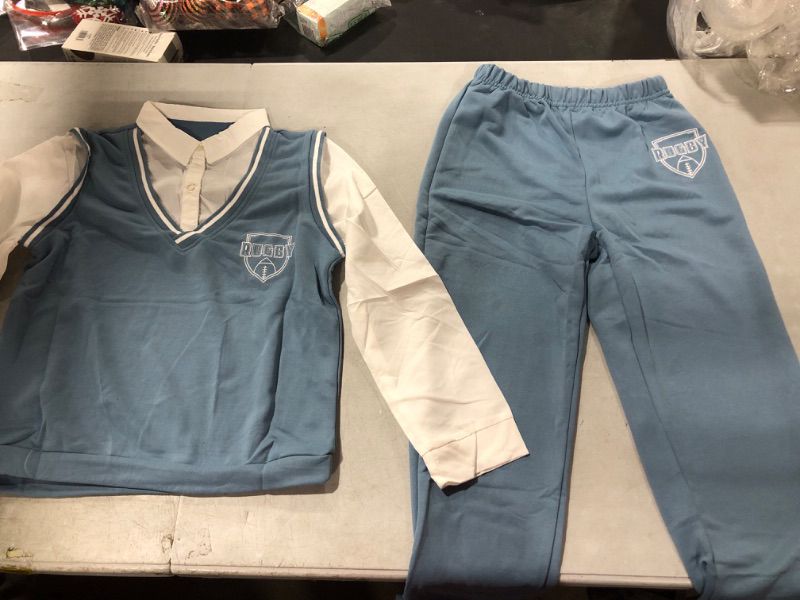 Photo 1 of bilbean Little Boys rugby Tracksuit  and Jogger Pants 2-Piece Set size 12