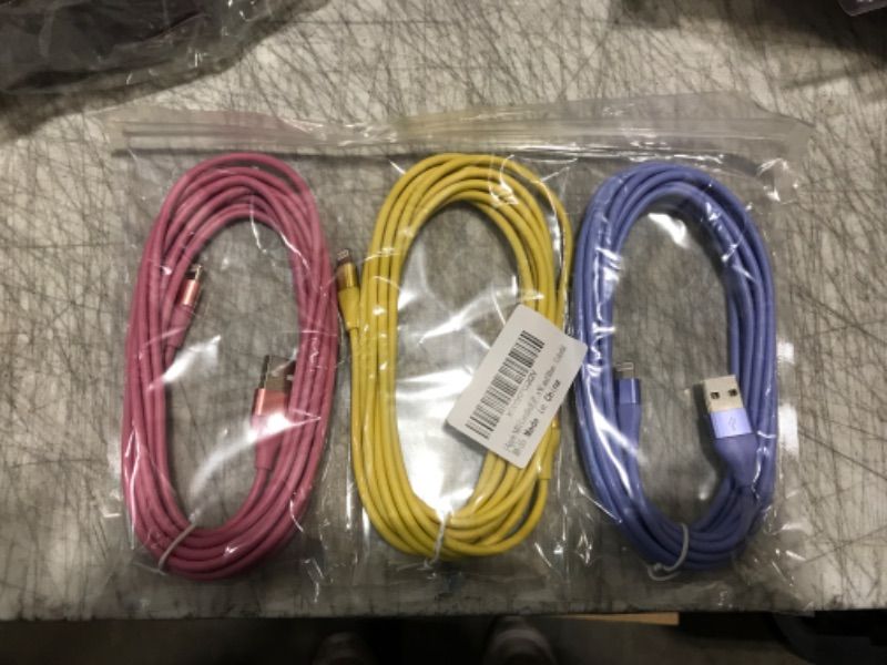 Photo 1 of [Apple MFi Certified] iPhone Charger 3Pack 10FT Lightning Cable Fast Charging iPhone Charger Cord Compatible with iPhone 14 13 12 11 Pro Max XR XS X 8 7 6 Plus SE and More - Colorful 