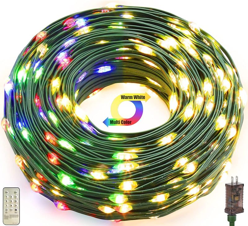 Photo 1 of ZOPTIL LED Christmas String Lights Outdoor Waterproof,274FT 800LED 9 Modes End-to-End Plug with Remote Controller 2 in 1 Dual Color Changing Fairy Lights for Indoor,Tree,Outside 