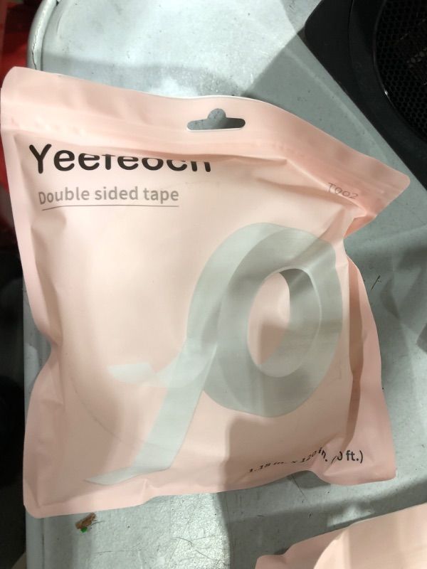 Photo 1 of Yeefeoch Double Sided Tape Heavy Duty, Adhesive mounting Picture Hanging Strips Adhesive DIY Nano Tape for Wall Heavy Tape, T002 ?Double Sided Tape Heavy Duty (M, 0.07 in*1.18 in*10 Feet)