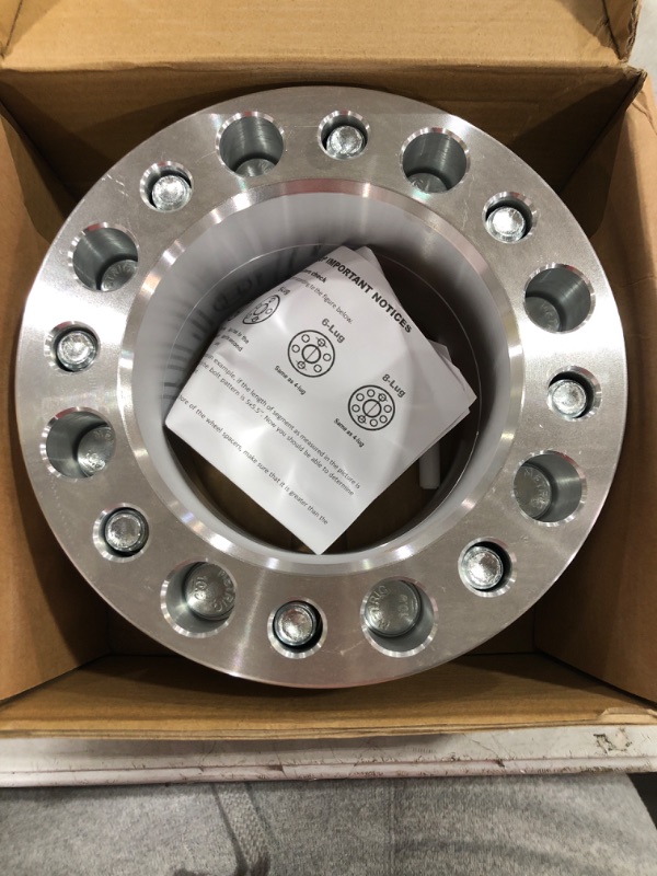 Photo 2 of 8x6.5 Wheel Spacers 2" (50mm) 8 Lug Hub Bore 126.15mm with M14x1.5 Studs for Chevy Silverado Suburban Express 2500 3500 | GMC C2500 K2500 Sierra Yukon XL 2500 | Hummer H2, 2PCS 8x165.1mm Wheel Adapter