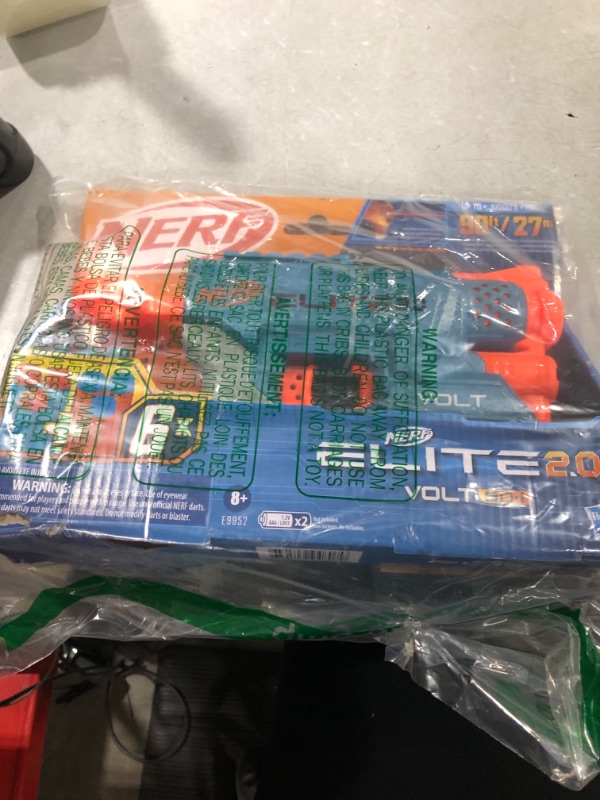 Photo 2 of Nerf Elite 2.0 Volt SD-1 Blaster, 6 Official Nerf Darts, 2 Tactical Rails to Customize for Battle,, Christmas Stocking Stuffers for Kids Ages 8 and Up