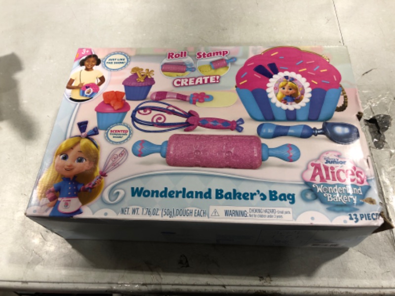 Photo 2 of Disney Junior Alice’s Wonderland Bakery Bag Set with Toy Kitchen Accessories, Kids Ages 3 and Up, Officially Licensed Kids Toys for Ages 3 Up, Gifts and Presents by Just Play Alice's Wonderland Bakery Kitchen Set