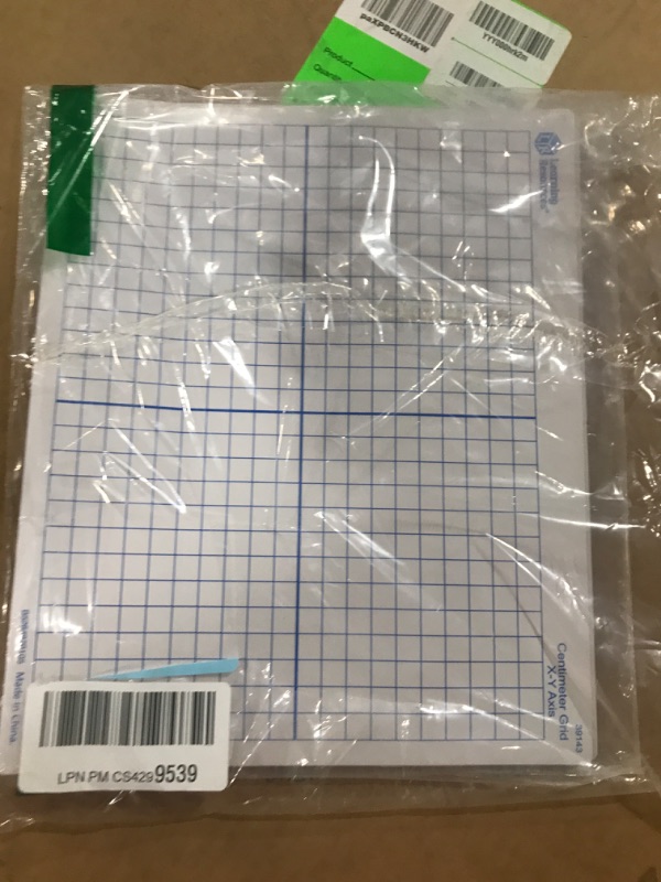 Photo 2 of Learning Resources 9"x 11" Double Sided X-Y Axis Dry Erase Mats, Graphing, Math Classroom Accessories, Teaching Aids, Set of 10, Ages 6+