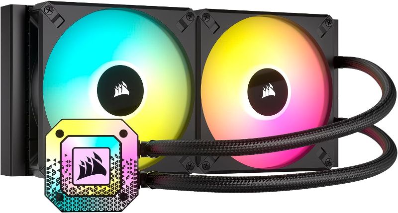 Photo 1 of Corsair iCUE H115i Elite CAPELLIX XT Liquid CPU Cooler - Two AF140 RGB Elite Fans - 280mm Radiator - Intel® LGA 1700, 1200, 115X, 2066, AMD® AM5, AM4 - Included iCUE Commander CORE - Black
