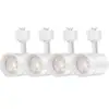 Photo 1 of 1-Light White Integrated LED Linear Track Lighting Mini Cylinder Step Head (4-Pack)