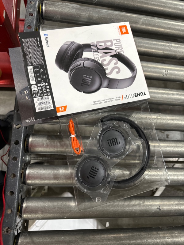 Photo 2 of JBL Tune 510BT: Wireless On-Ear Headphones with Purebass Sound - Black Black headphones