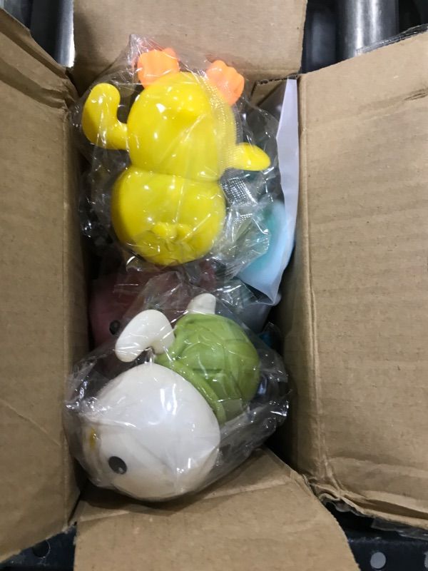 Photo 1 of 6-Packs Funny Bath Toys for Toddlers, Wind Up Animal Clockwork Swimming Bath Tub Pool Toys for Boys Girls Gifts, Baby Bathtub Suction Cup Spinner Toy for Kids 6pcs Bath Toys