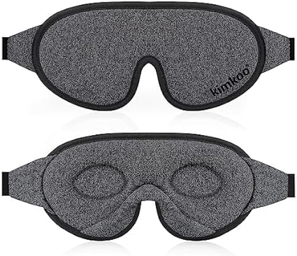 Photo 1 of 3D Cotton Sleep Mask,2023 Latest Soft and Breathable Eye Mask for Sleeping, 100% Blackout Blindfold Eye Cover for Women and Men (Dark Gray) 