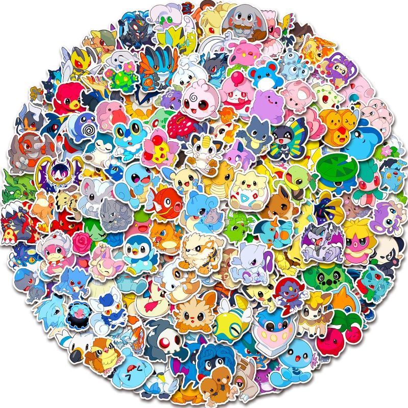 Photo 1 of 200 Pieces Anime Stickers Kawaii Cartoon Gift for Kids Teen Birthday Party Vinyl Waterproof Stickers for Water Bottle,Hydro Flasks,Scrapbook,Laptop,Luggage,Phone, Cute Stickers Pack (po) 