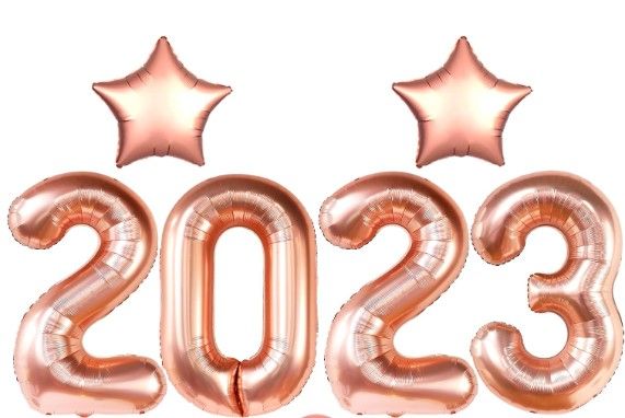 Photo 1 of KatchOn, Rose Gold 2023 Balloons Graduation Decorations Class of 2023 | Graduation Party Decorations 2023 | Rose Gold 2023 Balloons Numbers with Stars for Graduation Party Supplies