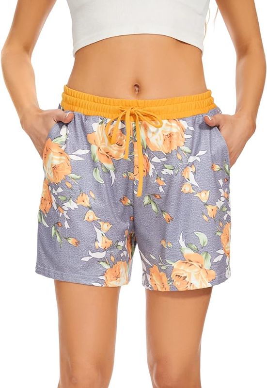 Photo 1 of ccko Womens Pajama Shorts Soft Short Pj Bottoms Lounge Shorts Sleepwear with Pockets XL