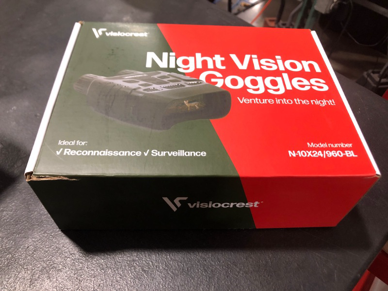 Photo 4 of Infrared Night Vision Goggles for Hunting, Spotting and Surveillance - Digital Infrared Binoculars with 100% Clear Vision in Darkness 32GB Memory Card N10X24/960-BL