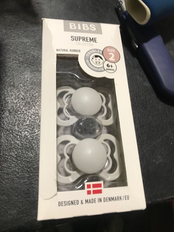 Photo 1 of BIBS Set of 2 Supreme Pacifiers Haze, 6+ Months
