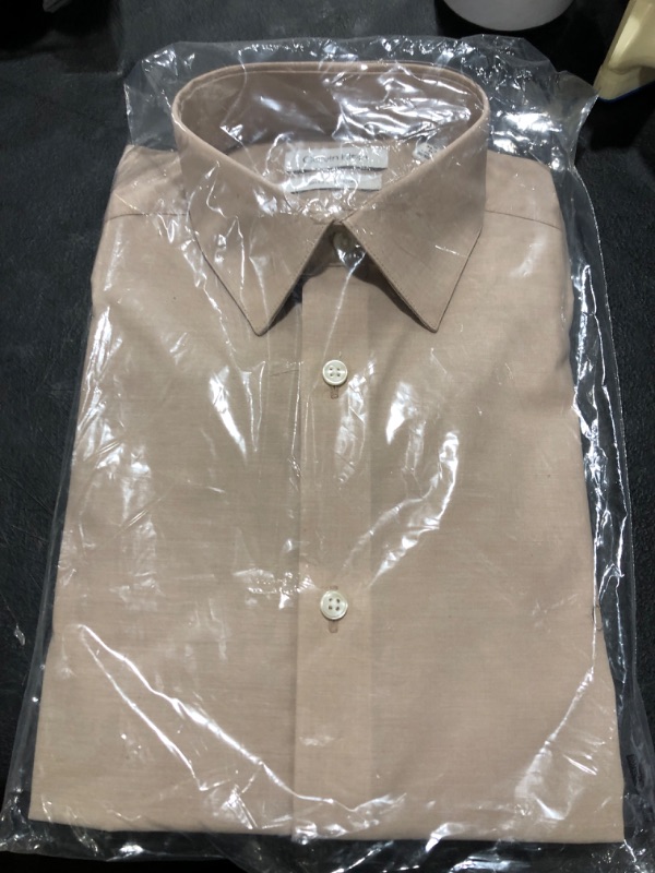 Photo 1 of Calvin Klein Men's Slim-Fit Stretch Flex Collar Dress Shirt, MEDIUM 