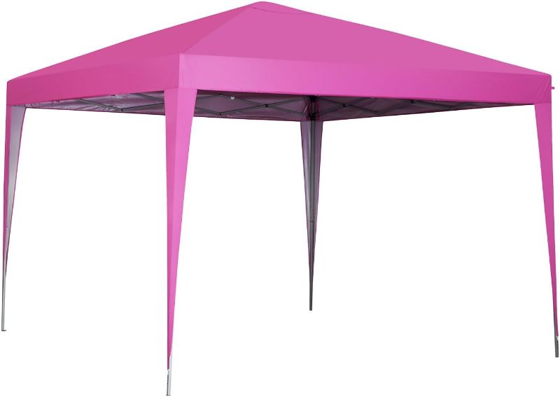 Photo 1 of 10 x 10 ft Pop-Up Canopy Tent Gazebo for Beach Tailgating Party (Pink2)