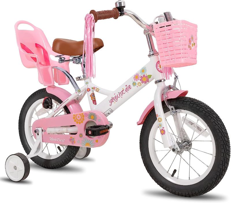 Photo 1 of 
JOYSTAR Little Daisy Kids Bike for 2-7 Years Girls with Training Wheels & Front Handbrake 12 14 16 Inch Princess Kids Bicycle with Basket Bike Streamers