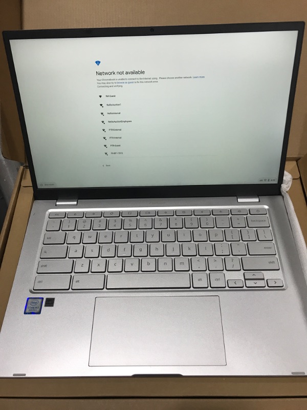 Photo 2 of ASUS Chromebook C425 Clamshell Laptop, 14" FHD 4-Way NanoEdge, Intel Core m3-8100Y Processor, 4GB RAM, 128GB eMMC Storage, Backlit KB, Silver, Chrome OS, C425TA-AS348F