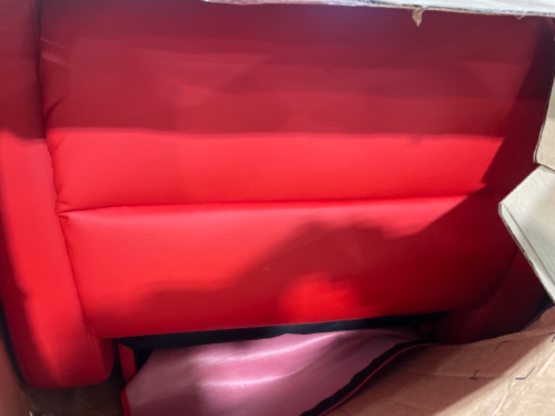 Photo 2 of Recliner Chair for Living Room Recliner Sofa Reading Chair Winback Single Sofa Modern Home Theater Seating Lounge with PU Leather Padded Seat Backrest Red