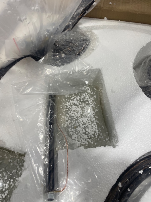 Photo 1 of YYJLX 5-Light Retor Crystal Ceiling Light Fixture Oil Rubbed Bronze Semi Flush Mount Chandelier Ceiling Lamp for Living Room Dining Room Entryway Hallway Foyer Bedroom Laundry Bathroom