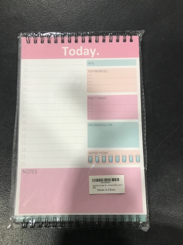 Photo 2 of Yancan 2 Pack To Do List Notepad Daily Planner Undated, A5 Size To Do List Notebook Water Tracker for Personal and Office