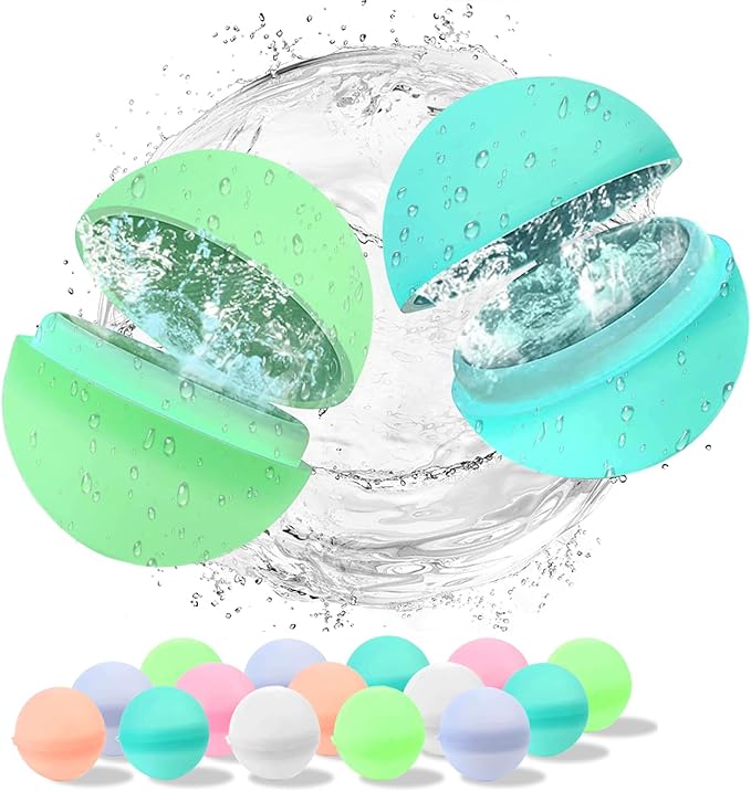 Photo 1 of 15Pcs Reusable Water Balloons - Latex-Free Soft Silicone Water Bomb Pool Toys, Quick-Fill Water Bomb for Kids & Adults All Ages Summer Fun Outdoor Party Games