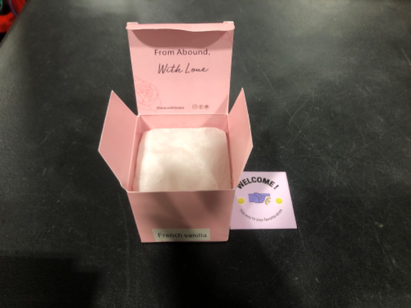 Photo 1 of ABOUND LIFESTYLE Bubble Candle (French Vanilla)- Cube Scented Candle - Handmade Aesthetic Candle - Cloud Shaped Small Relaxing Candle Gifts for Women French Vanilla 2.4''*2.4''*2.4''

French Vanilla!