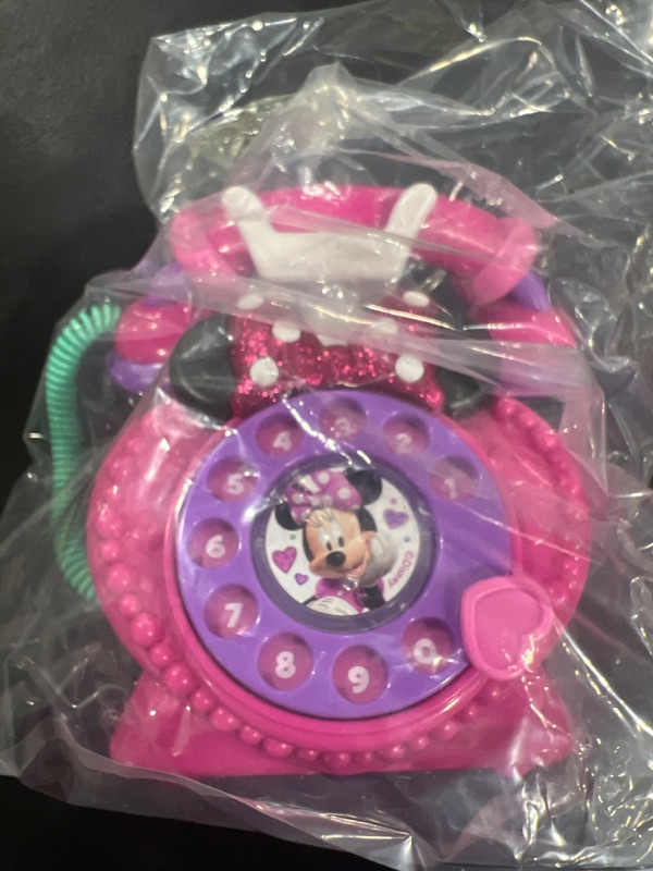 Photo 2 of Just Play Disney Junior Minnie Mouse Ring Me Rotary Phone with Lights and Sounds, Pretend Play Phone for Kids