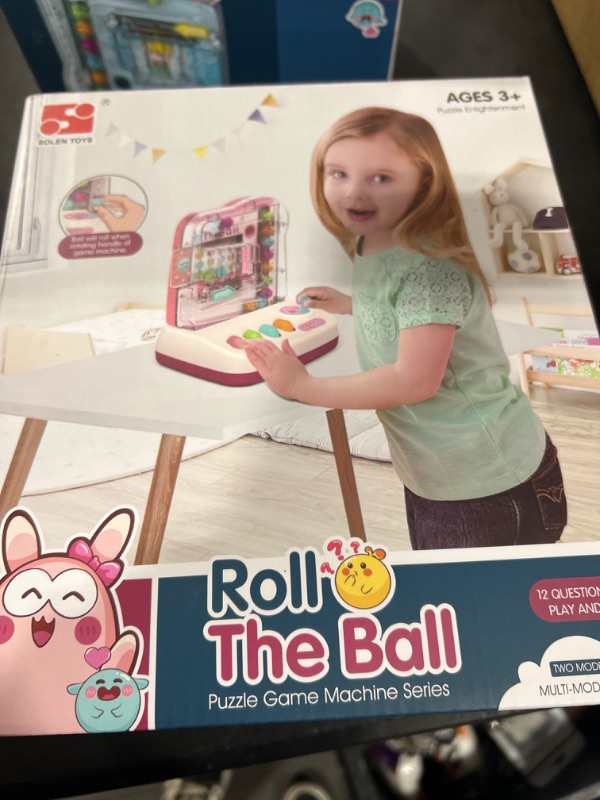 Photo 2 of MOBILE Rolling Track Ball New Toys 2023 Learning Game with Fun LED Effects and Sounds Thinking Game Best Gift for Boys 5 6 7 8 9 10 11 12 Year Old (Pink) - Montessori Toys Color Sorting and Numbers