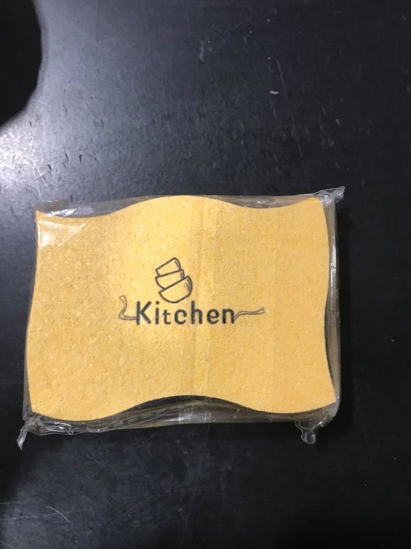 Photo 1 of 12 Packs of Scratch Free Cellulose Scrub Sponges, Double Sided Kitchen Cleaning Sponges, Durable Sponges for Tableware, Coated Cookware, Sink, Countertops