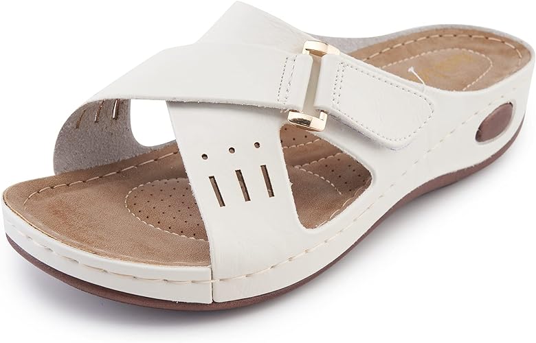 Photo 1 of Alexis Leroy Comfortable Insole Buckle Strap Vamp Women's Wedge Sandals 
SIZE 9.5 