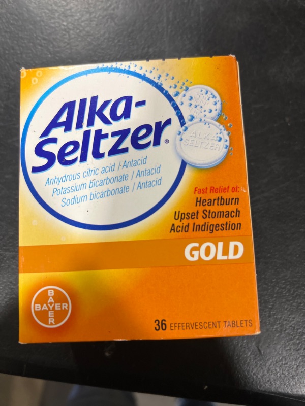 Photo 2 of Alka Seltzer Gold - 36 Effervescent Tablets (Pack of 4) EXP 3/24