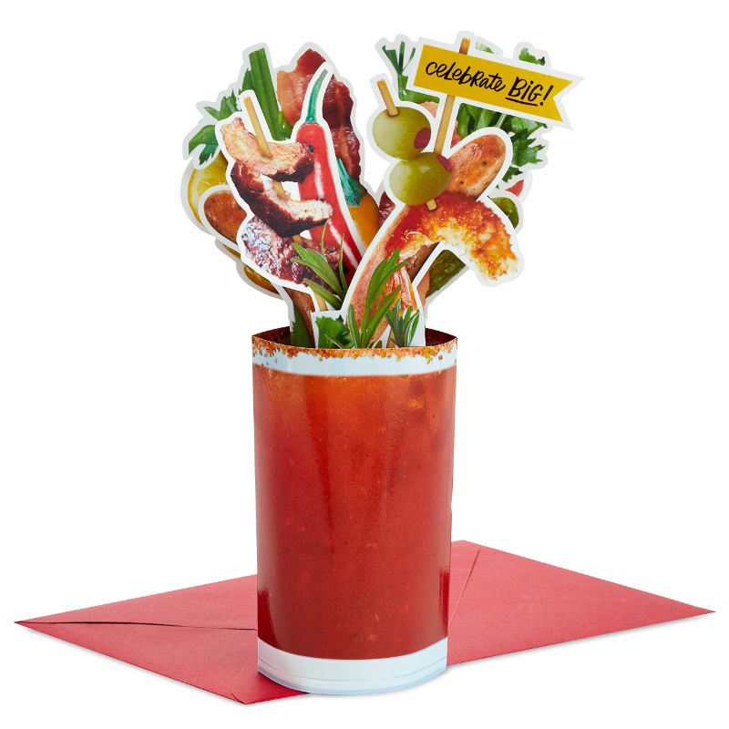 Photo 1 of Hallmark Paper Wonder Shoebox Funny Pop Up Birthday Card, Fathers Day Card (Bloody Mary) - 2 PACK 