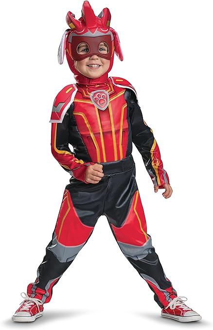 Photo 1 of Disguise boys Chase Deluxe Toddler Costume, Official Paw Patrol Halloween Outfit With Armor and Headpiece for Kids --- SIZE M
