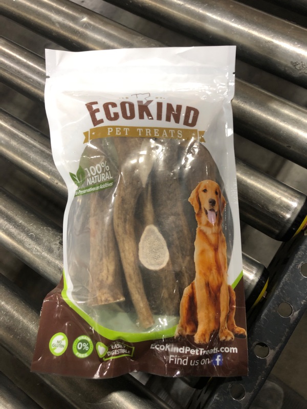 Photo 2 of  EcoKind Pet Treats Grade A Elk Antler (Split Elk Antlers Bag), 16 oz. BEST BY 29 JUN 2024