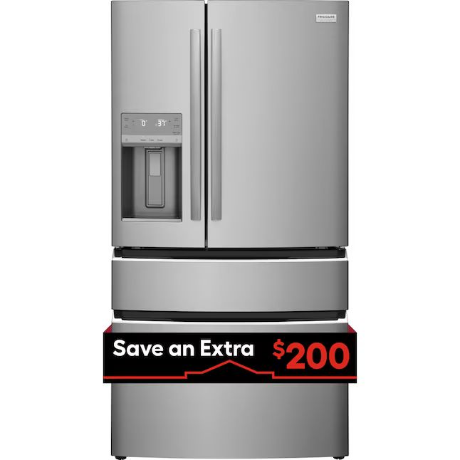 Photo 1 of Frigidaire Gallery 21.5-cu ft 4-Door Counter-depth French Door Refrigerator with Ice Maker (Fingerprint Resistant Stainless Steel) ENERGY STAR