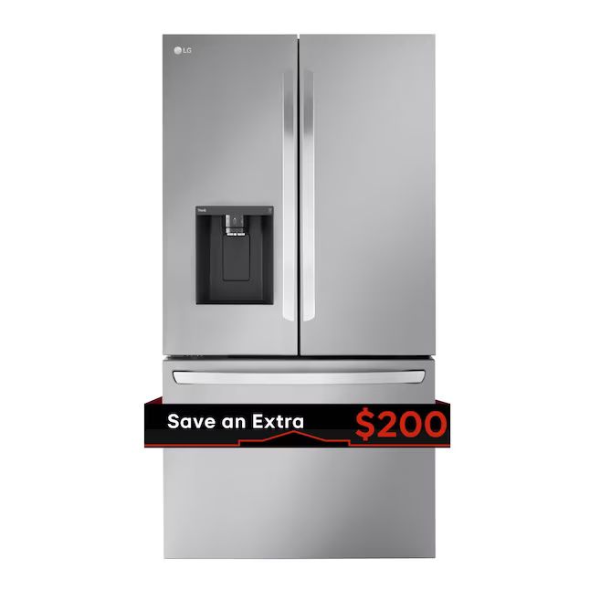 Photo 1 of LG Counter Depth MAX 4 Types of Ice 25.5-cu ft Counter-depth Smart French Door Refrigerator with Dual Ice Maker (Fingerprint Resistant) ENERGY STAR