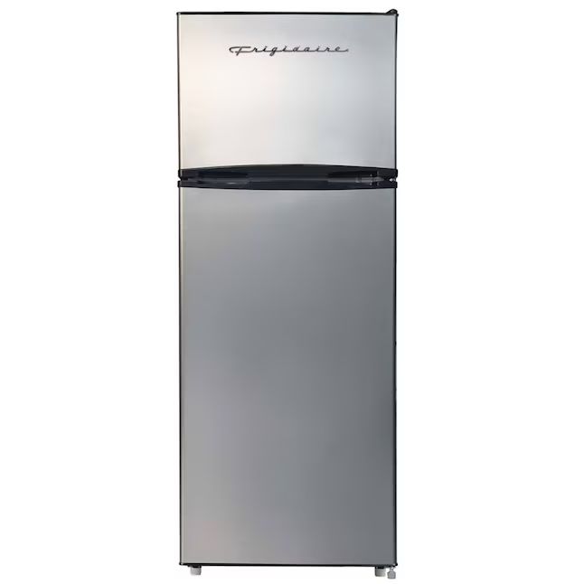 Photo 1 of Frigidaire 7.5-cu ft Counter-depth Top-Freezer Refrigerator (Platinum)
